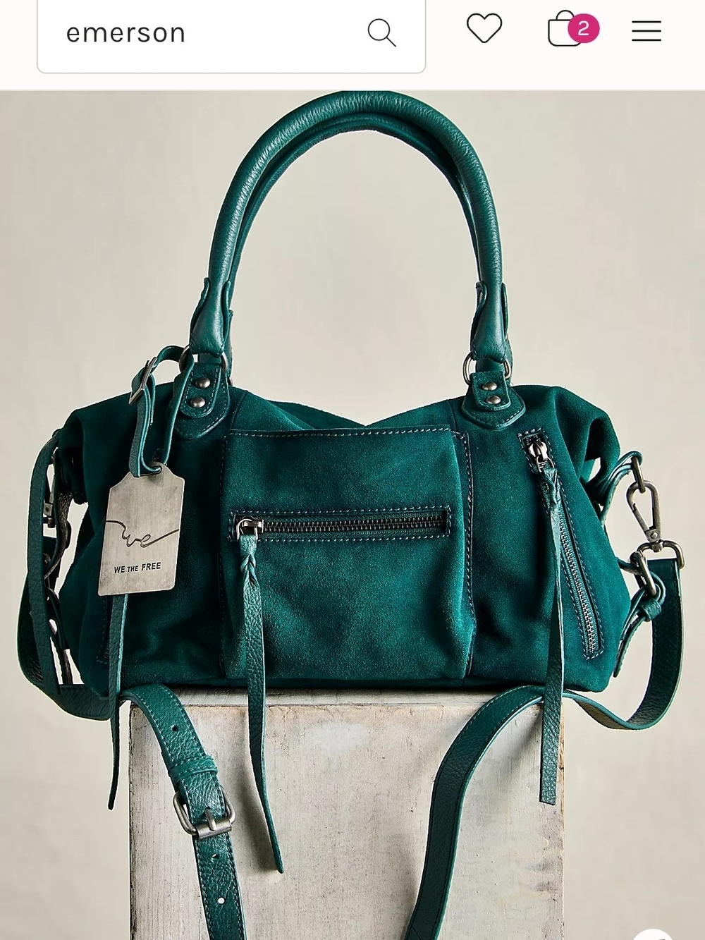 We The Free NWT Green Suede Baby Emerson